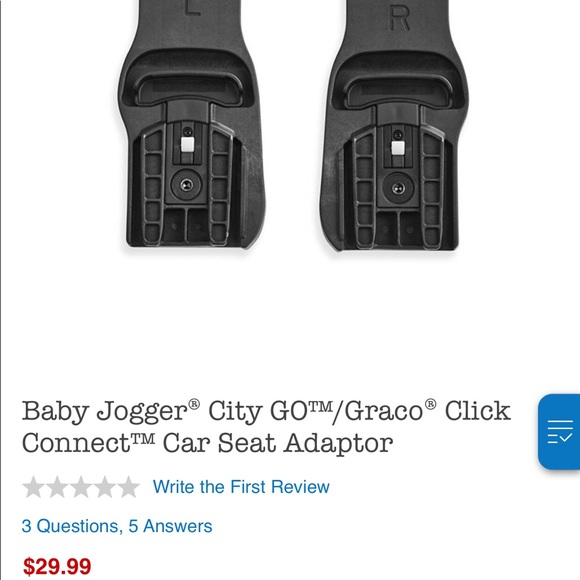 Baby Jogger Other Baby Jogger City Tour Lux Adaptor For Graco